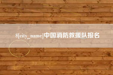 广水中国消防救援队报名