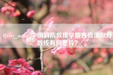 广水中国消防救援学院各省录取分数线有何差异？