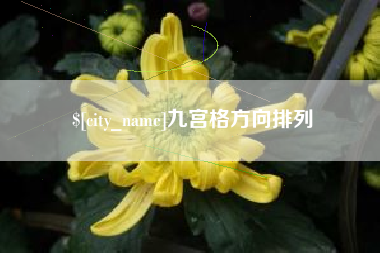 广水九宫格方向排列