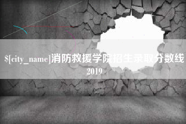 广水消防救援学院招生录取分数线2019