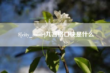 广水九宫格口诀是什么
