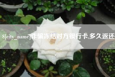 广水诈骗冻结对方银行卡,多久返还