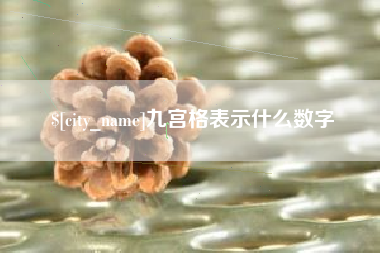 广水九宫格表示什么数字