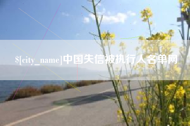 广水中国失信被执行人名单网