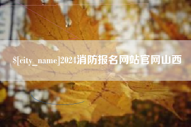 广水2024消防报名网站官网山西