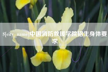 广水中国消防救援学院招生身体要求