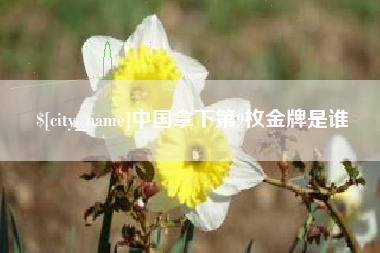 广水中国拿下第9枚金牌是谁