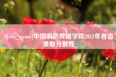 广水中国消防救援学院2021年各省录取分数线