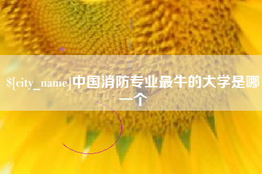 广水中国消防专业最牛的大学是哪一个