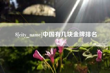 广水中国有几块金牌排名