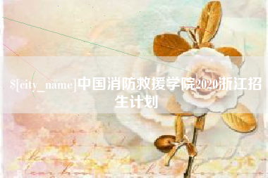 广水中国消防救援学院2020浙江招生计划