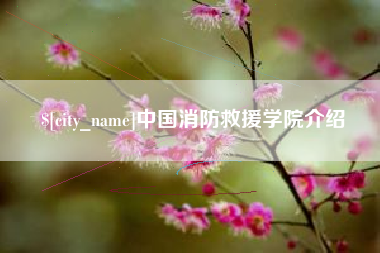 广水中国消防救援学院介绍