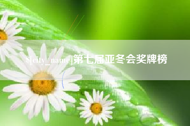 广水第七届亚冬会奖牌榜