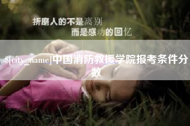 广水中国消防救援学院报考条件分数
