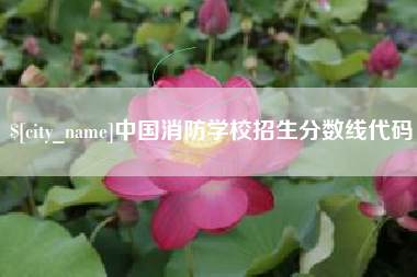 广水中国消防学校招生分数线代码