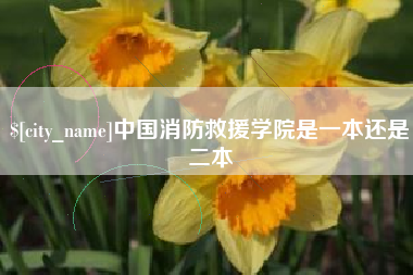 广水中国消防救援学院是一本还是二本