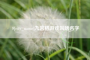 广水九宫格游戏叫啥名字