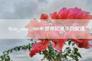 广水5000米世界纪录平均配速