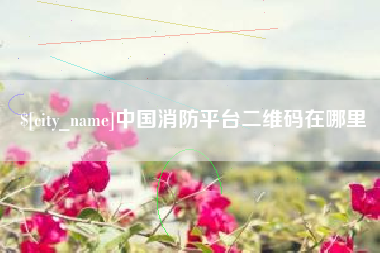 广水中国消防平台二维码在哪里
