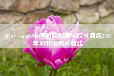 广水中国消防救援学院分数线2023年河北录取分数线