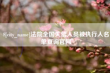 广水法院全国失信人员被执行人名单查询官网
