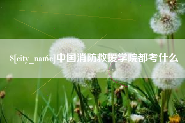 广水中国消防救援学院都考什么