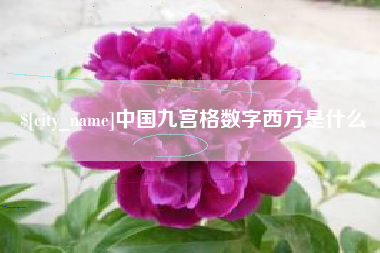 广水中国九宫格数字西方是什么
