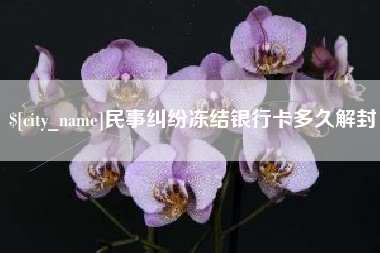 广水民事纠纷冻结银行卡多久解封