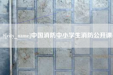 广水中国消防中小学生消防公开课