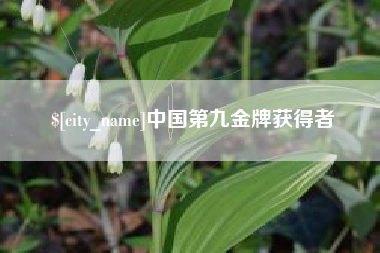 广水中国第九金牌获得者