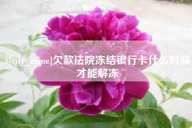 广水欠款法院冻结银行卡什么时候才能解冻