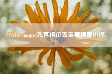 广水九宫格位置重要程度排序