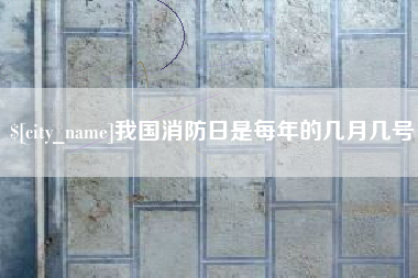 广水我国消防日是每年的几月几号