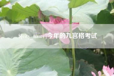 广水今年的九宫格考试