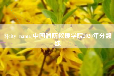 广水中国消防救援学院2020年分数线