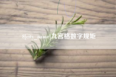 广水九宫格数字规矩