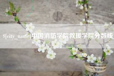 广水中国消防学院救援学院分数线